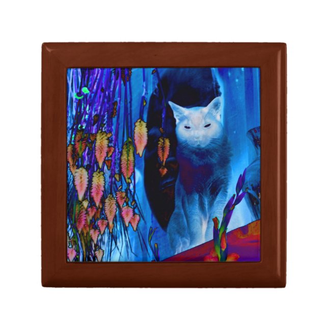 Siamese Cat And Flowers Animal Art Keepsake Box (Front)