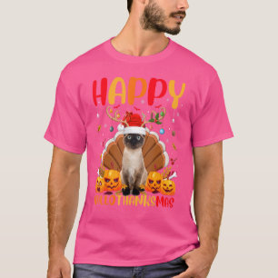Siamese Cat Animal   Happy Siamese Cat Hellothanks T-Shirt