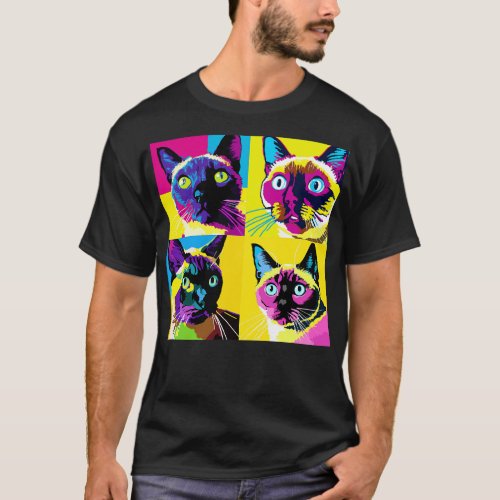 Siamese Cat Art Cat Lover Gift T_Shirt