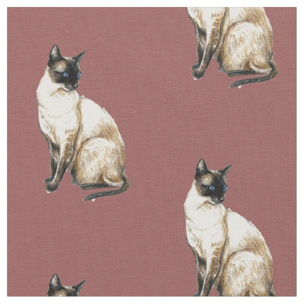 Siamese Cat Fabric