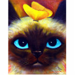Siamese Cat Art Feline Photo Sculpture<br><div class="desc">This siamese cat art is a great image as a photo sculpture. Very nice piece as a gift to give. This is customizable! You can add text,  re-size,  crop,  etc. Hit the "customize it" button to edit. View more here: http://www.zazzle.com/juderm*</div>