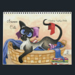 Siamese Cat Artwork by AmyLyn Bihrle Calendar<br><div class="desc">Collection of my Siamese Cat Series</div>