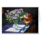 Siamese Cat Attacking Vase of Flowers