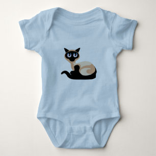 Siamese Cat Baby Bodysuit