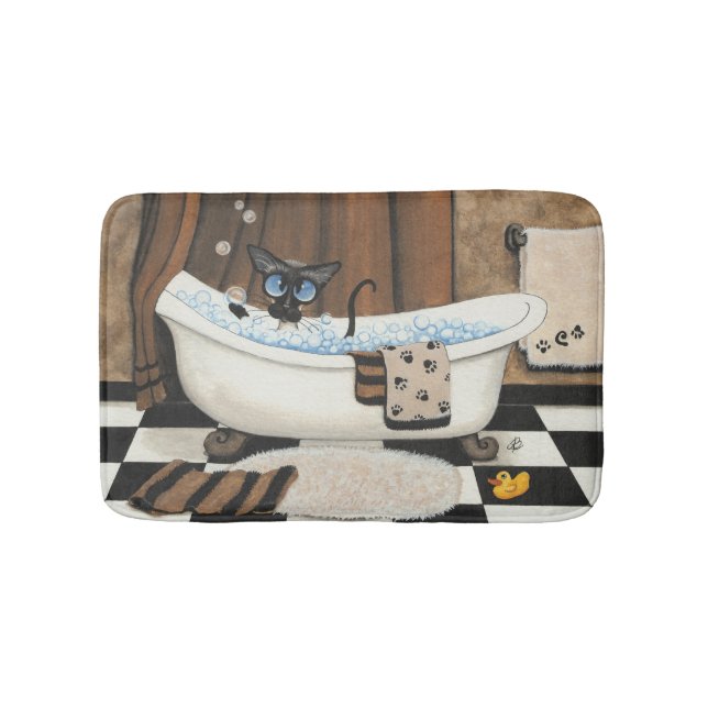 Siamese Cat Bath by Bihrle Mat (Front)