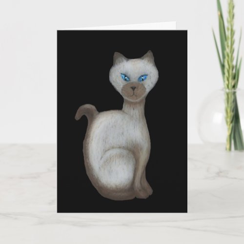 Siamese Cat Birthday Card