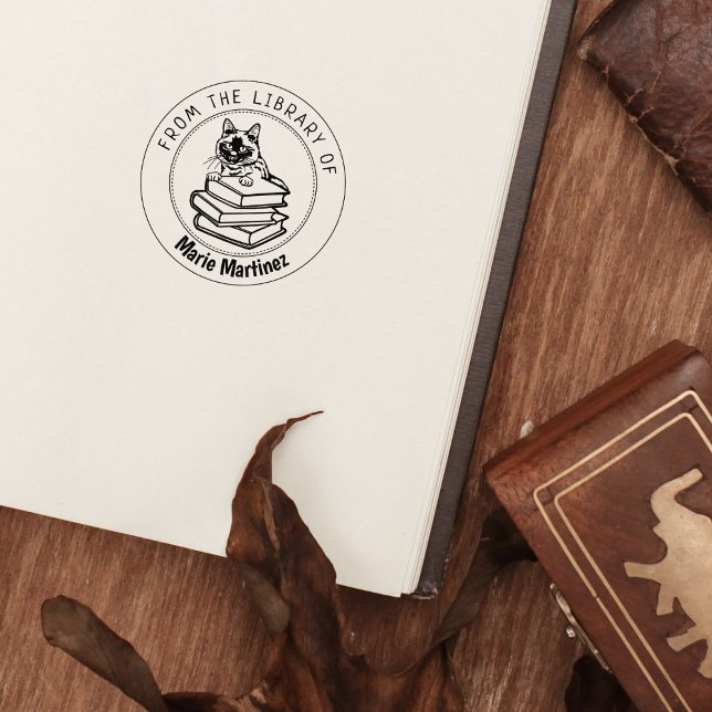 Siamese Cat, Book From the Library Of  Rubber Stamp (Creator Uploaded)