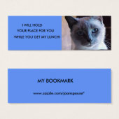 Siamese Cat Bookmark (Front & Back)