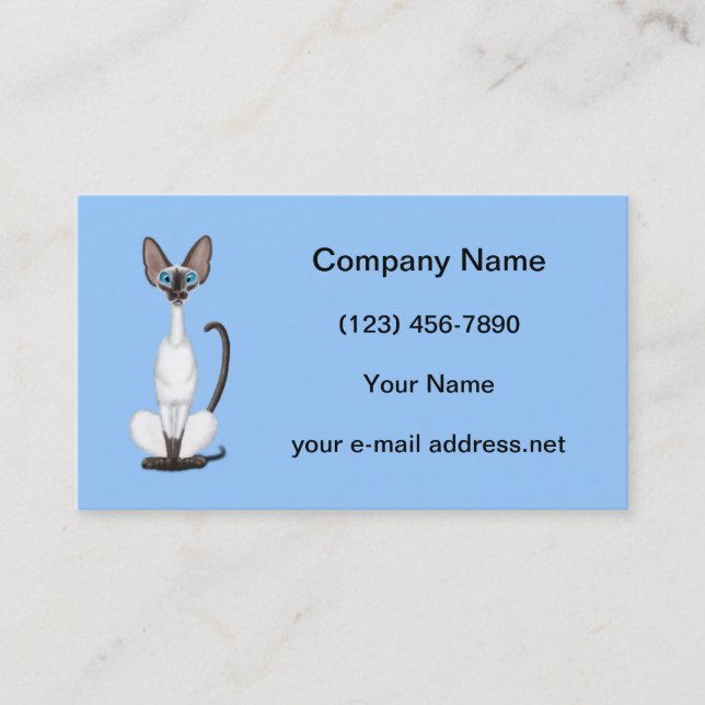 Siamese Cat Business Card (Front)