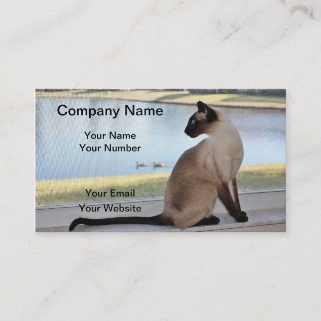Siamese Cat Business Card (Front)
