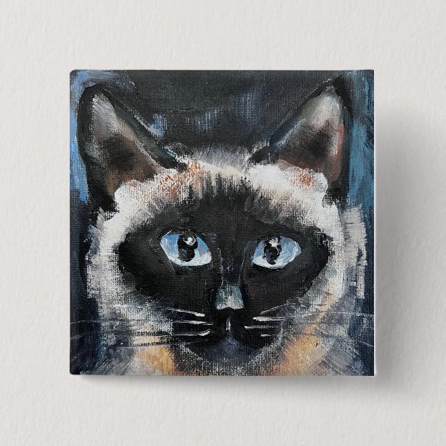 Siamese cat button (Front)