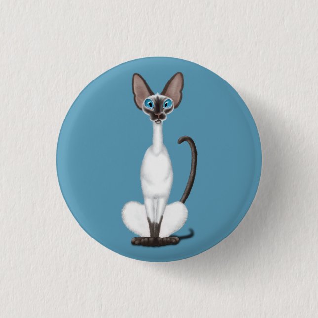 Siamese Cat Button (Front)