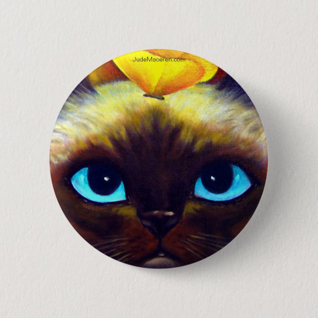 SIAMESE CAT BUTTON (Front)