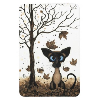 Siamese Cat By Bihrle Autumn Magnet by AmyLynBihrle at Zazzle