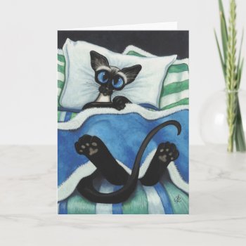 Siamese Cat By Bihrle Blank Card by AmyLynBihrle at Zazzle