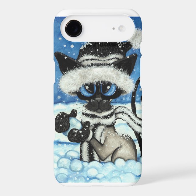 Siamese Cat by BiHrLe iPhone Case (Back)