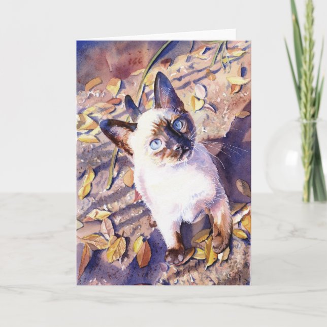 "Siamese Cat" Card (Front)