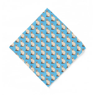 Siamese cat cartoon illustration  bandana