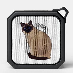 Siamese cat cartoon illustration  bluetooth speaker