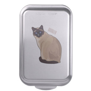 Siamese cat cartoon illustration  cake pan