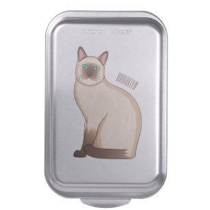 Siamese cat cartoon illustration cake pan