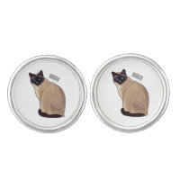 Siamese cat cartoon illustration 