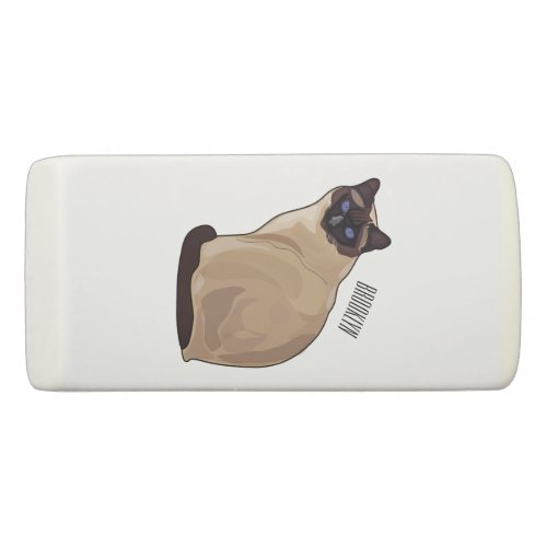 Siamese cat cartoon illustration  eraser