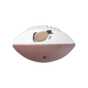 Siamese cat cartoon illustration  football
