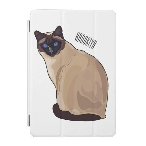 Siamese cat cartoon illustration  iPad mini cover