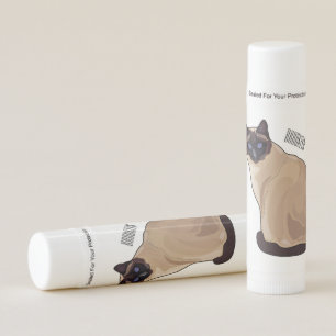 Siamese cat cartoon illustration  lip balm