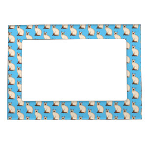 Siamese cat cartoon illustration magnetic frame