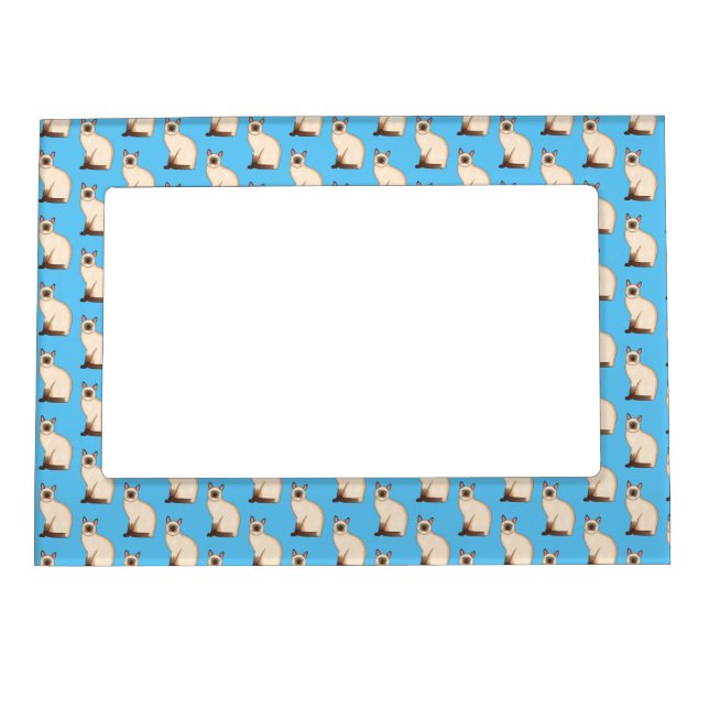 Siamese cat cartoon illustration  magnetic frame (Front)