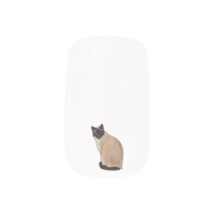 Siamese cat cartoon illustration  minx nail art
