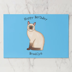 Siamese cat cartoon illustration paper pad