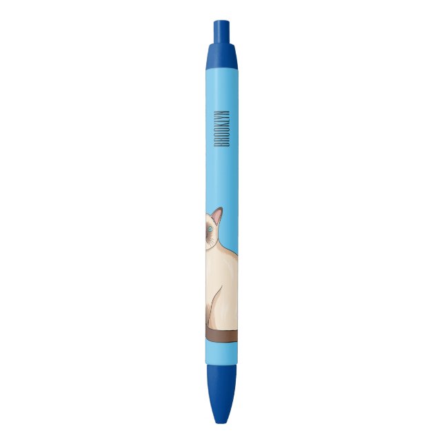Siamese cat cartoon illustration  pen (Front Vertical)