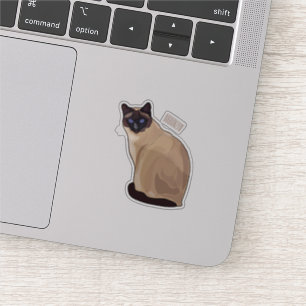 Siamese cat cartoon illustration  sticker