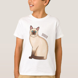 Siamese cat cartoon illustration T-Shirt