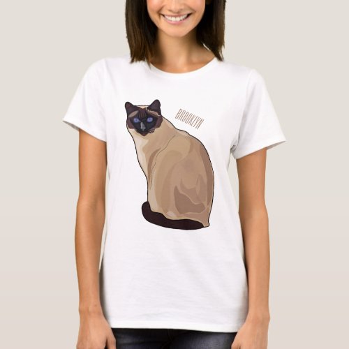 Siamese cat cartoon illustration  T_Shirt