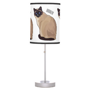 Siamese cat cartoon illustration  table lamp