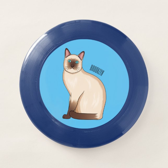 Siamese cat cartoon illustration Wham-O frisbee (Front)
