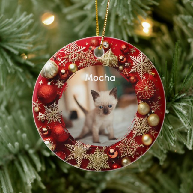 Siamese cat ceramic ornament (Creator Uploaded)