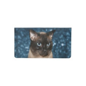 Siamese cat checkbook cover (Front)