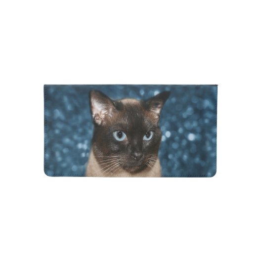 Siamese cat checkbook cover (Front)