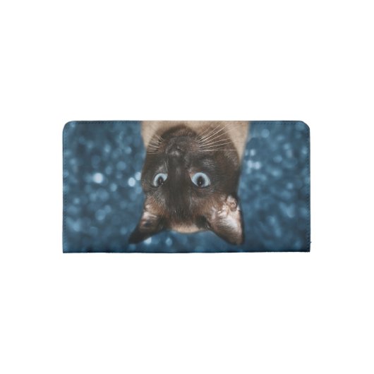 Siamese cat checkbook cover (Back)