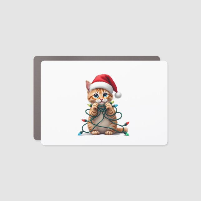 Siamese Cat Christmas V-Neck (1) Car Magnet (Front)