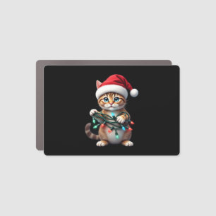 Siamese Cat Christmas V-Neck (2) Car Magnet