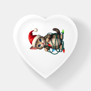 Siamese Cat Christmas V-Neck (2) Paperweight