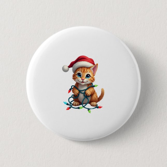 Siamese Cat Christmas V-Neck (3) Button (Front)