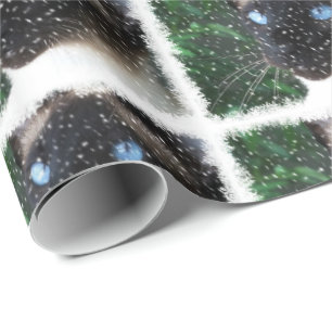 Siamese Cat Christmas Winter Wrapping Paper