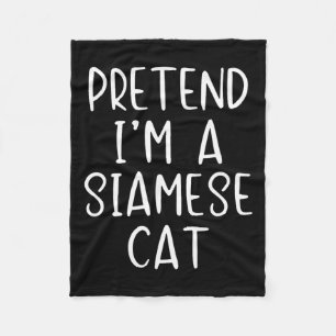 Siamese Cat Costume Halloween Lazy Easy Fleece Blanket